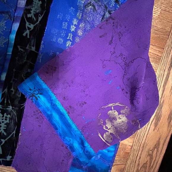 Chico’s women’s silk and velvet kimono jacket. . Size 2 (women’s medium).mint - Picture 11 of 13